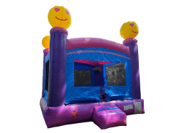 Pink Smiley Face Emoji Bounce House with