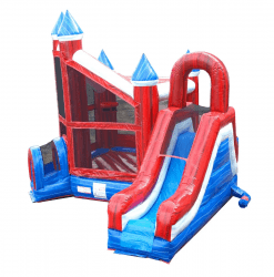 xco dlxcas rwbm highview 1 1718132896 Red, White and Blue Marble Deluxe Inflatable Castle Bounce H