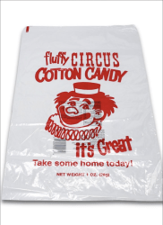 Clown Cotton Candy Bags 50 Count